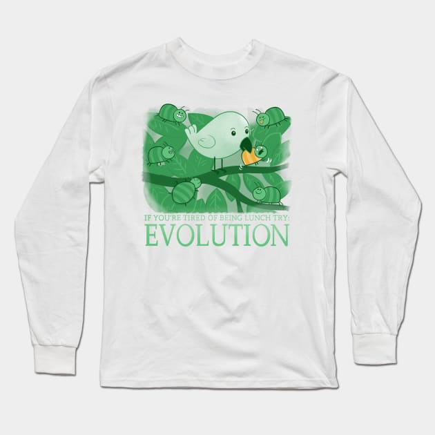 Try Evolution! Long Sleeve T-Shirt by Queenmob